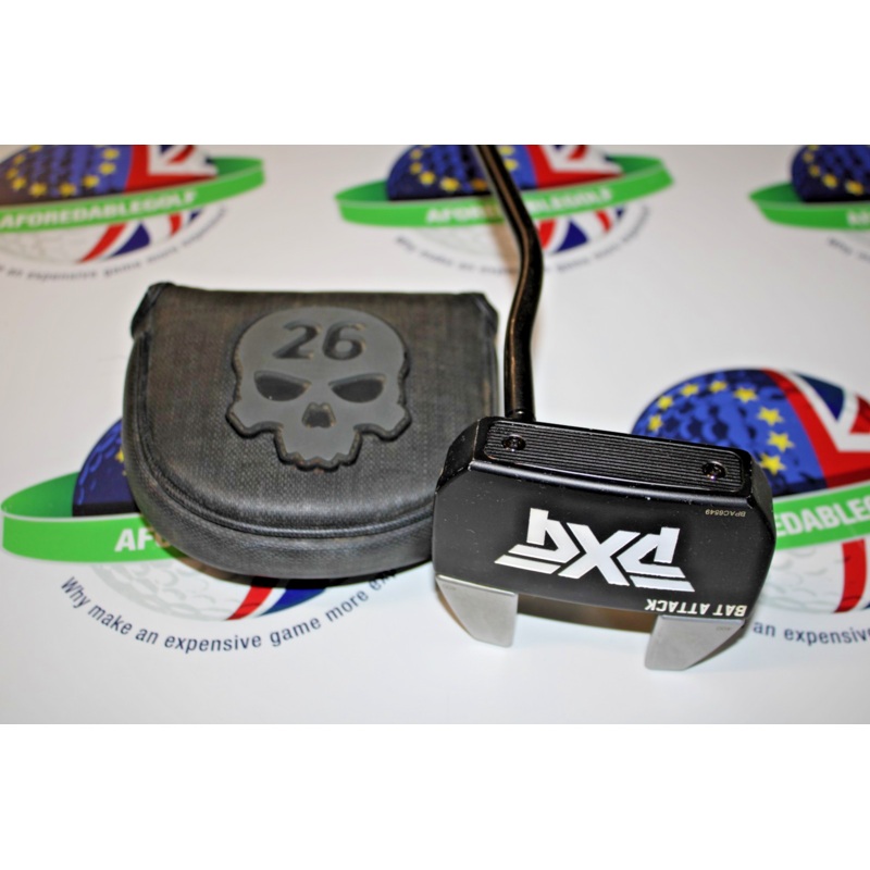 Used PXG Left Hand Bat Attack 34.5 Putter & Headcover Fitted With New Grip