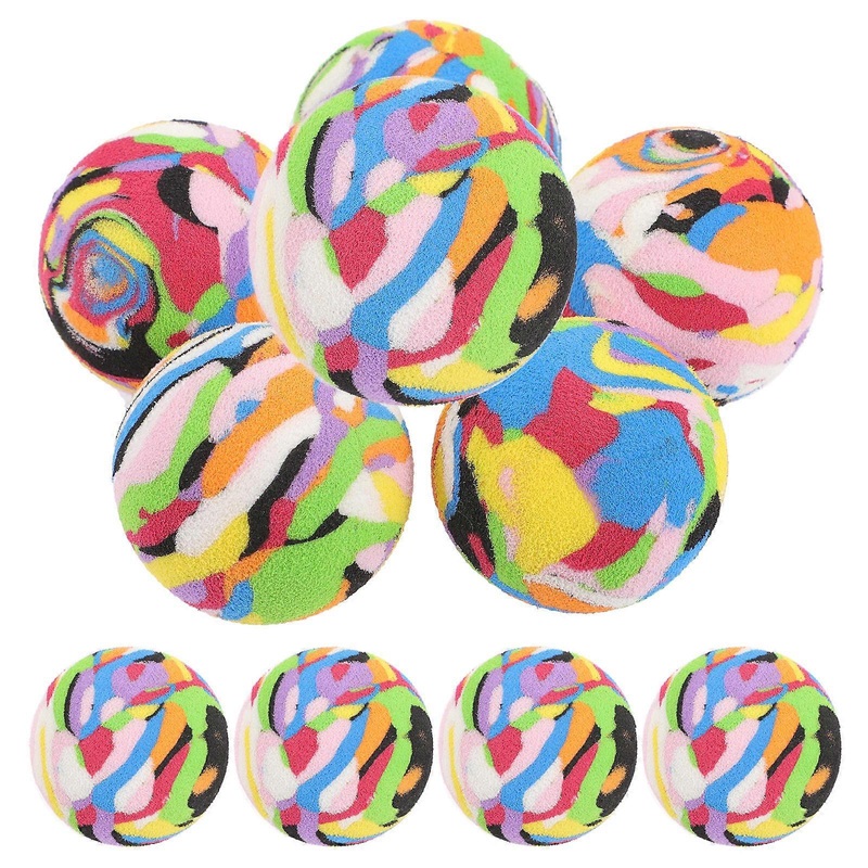 10pcs Colored Golf Training Balls  Soft, Elastic & Wear Resistant Practice Balls for Indoor and Outdoor Swing Practice