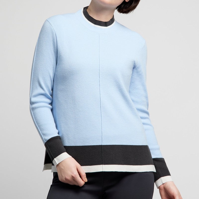 Atelier by Lyse Spenard Mock Sweater – Blue