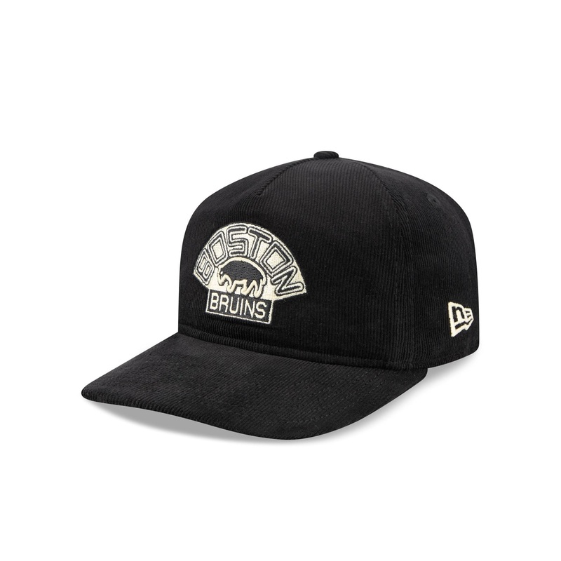 Boston Bruins Nostalgic Black Corduroy 19TWENTY Adjustable Hat