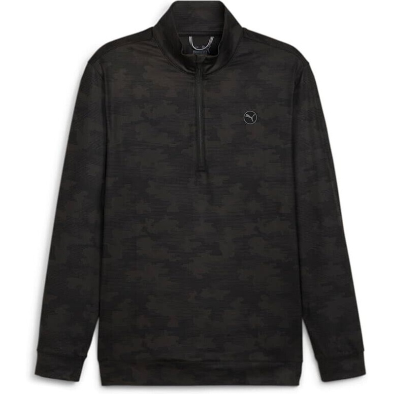 Puma Cloudspun Camo 1/4 Zip Pullover Puma-Black UK Size XXL