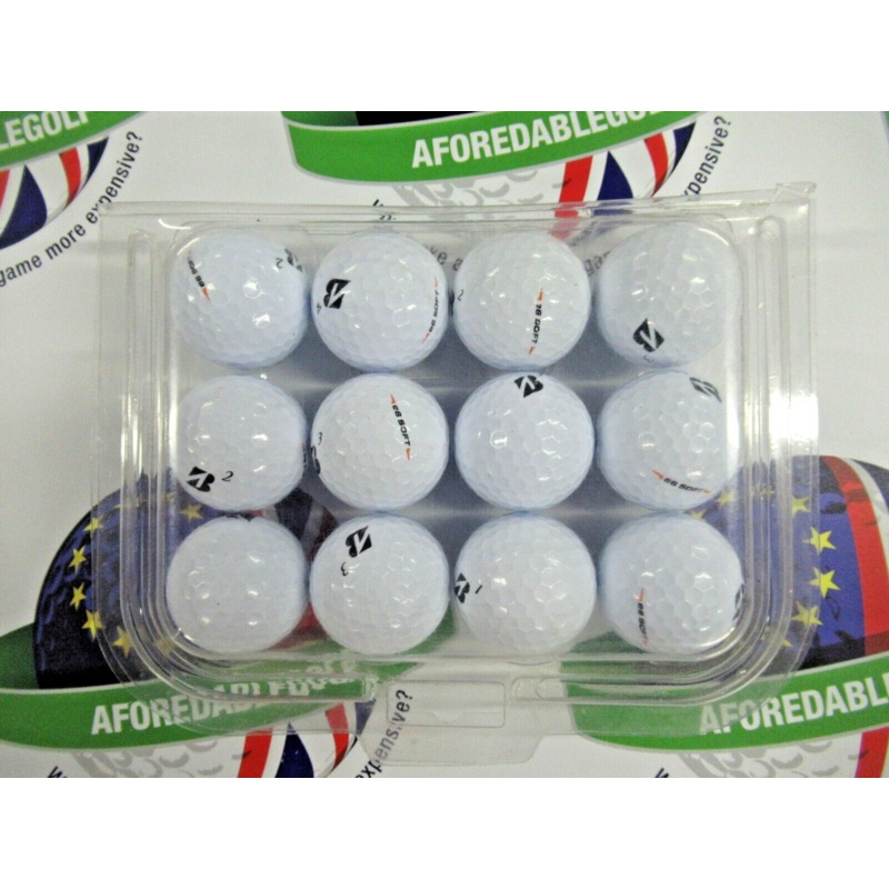 12 Bridgestone E6 Soft White Golf Balls Pearl/Pearl 1 Grade