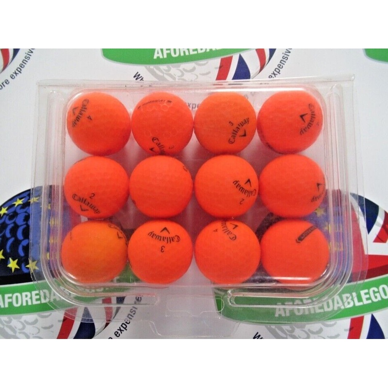 12 Callaway Supersoft Orange Matte Golf Balls Pearl/Pearl 1 Grade