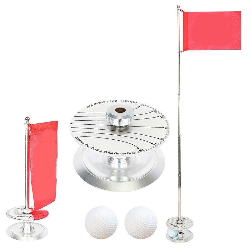 Golf Pin Flag Hole Cup Set Retractable Golf Flag And Cup Golf Putter Swing Training Practice Tool for Indoor and Outdoor Multicolor
