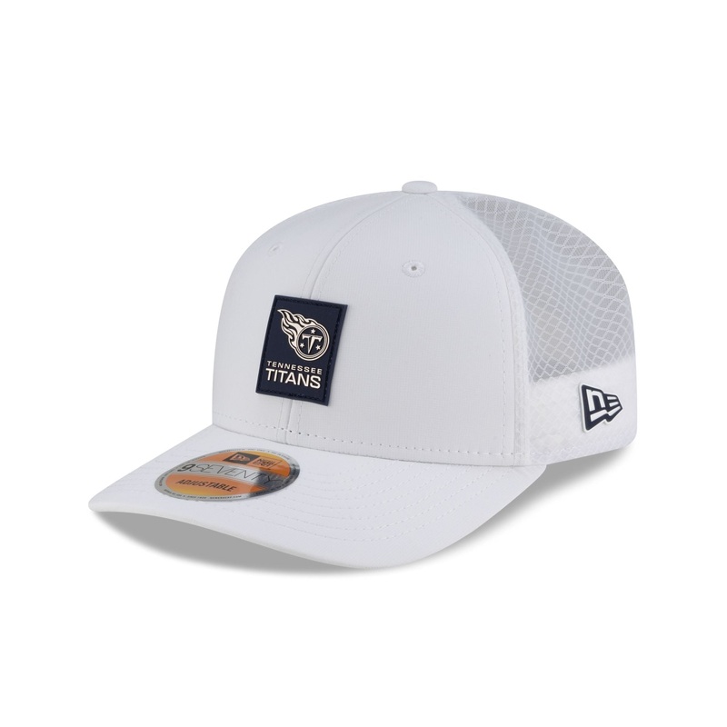 Tennessee Titans 2025 Sideline Hot Weather White 9SEVENTY Trucker Hat