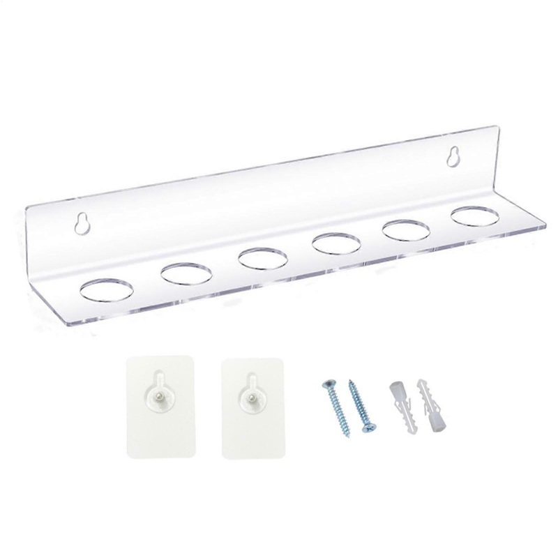 Golf Ball Stand Floating Wall Mount Clear Acrylic Golf Ball Display For 6 Balls Space Saving Clear Finish