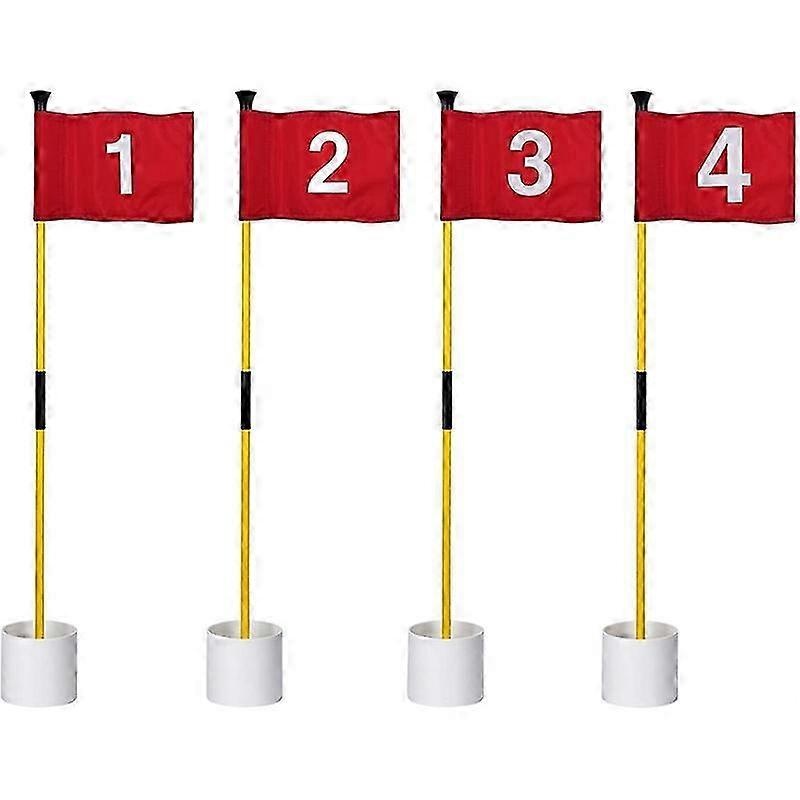 Golf Flagsticks Mini, Putting Green Flag compatible with Yard Golf Pin Flags Hole Cup Set, Fiberglass Portable 2-Section Design