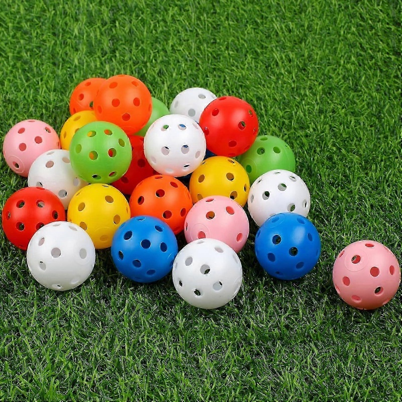 Practice Golf Balls 24 Pack, 42mm Plastic Golf Balls, Practice Golf Balls for Backyard, Training Golf Balls (Multicolor)