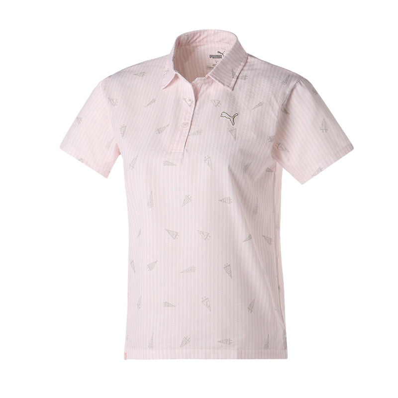 PUMA Flag Print Seersucker Women’s Polo (Pearl Pink)
