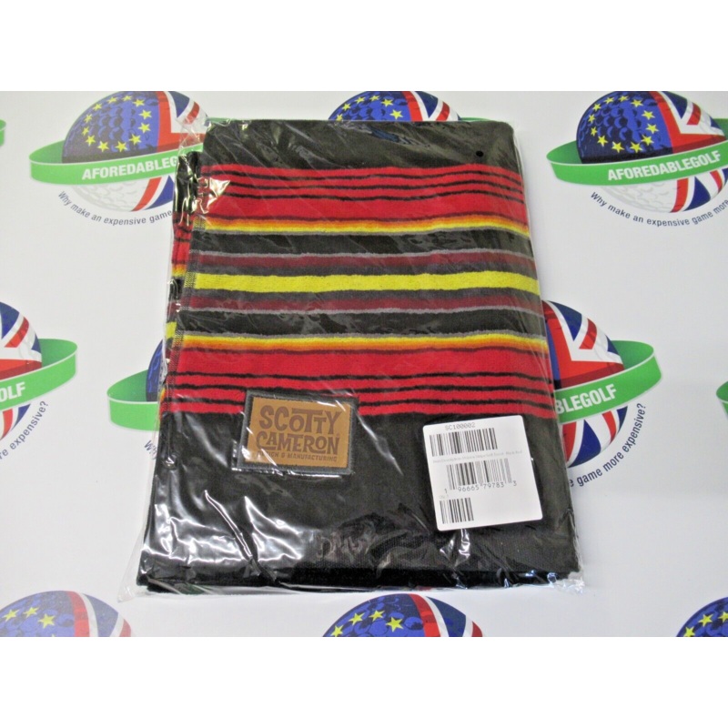 Titleist Scotty Cameron Limited Edition Mojave Stripe Golf Towel Black/Red