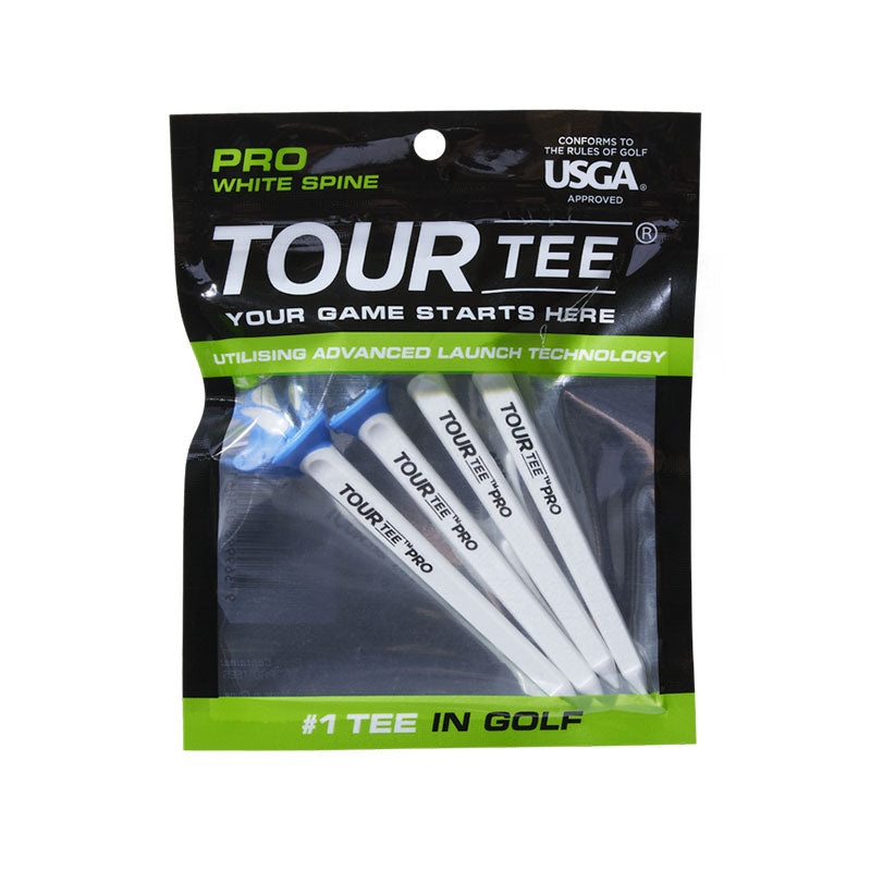 TOUR TEE Pro White Spine Tee 80mm – 4 Pieces