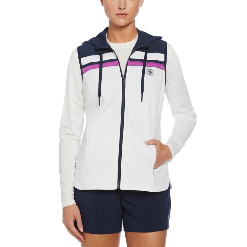 Women’s Color Block Hooded Full Zip Vest