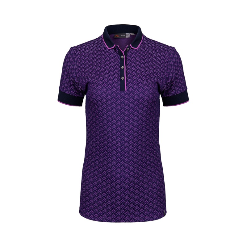 Women’s Ella Structure Polo|Foxglove/Atlanta Blue|White/Atlanta Blue|36|38|40|42