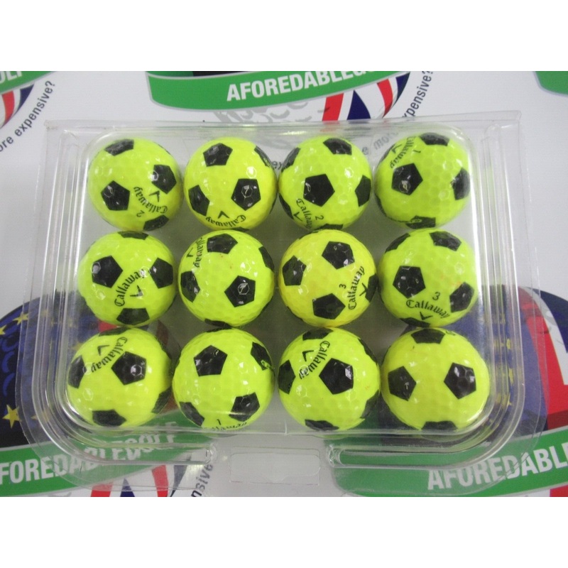 12 Callaway Chrome Soft Truvis Yellow/Black Golf Balls Pearl/Pearl 1 Grade