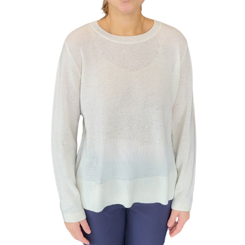 Alashan Cashmere Easy Crew Pullover – Chalk