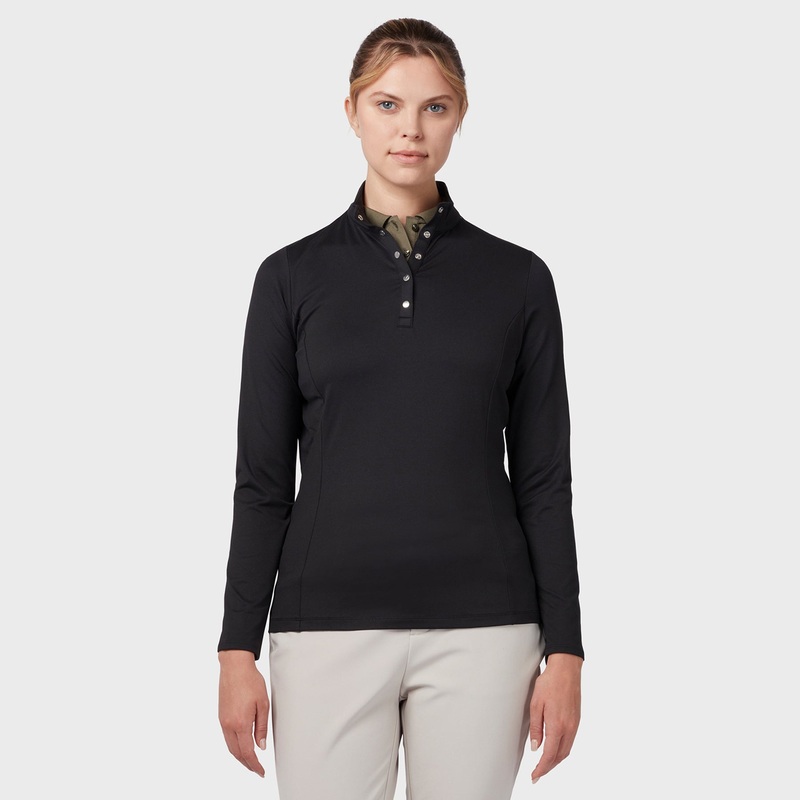 Callaway Ladies Soft-Stretch Long Sleeve Black Golf Top