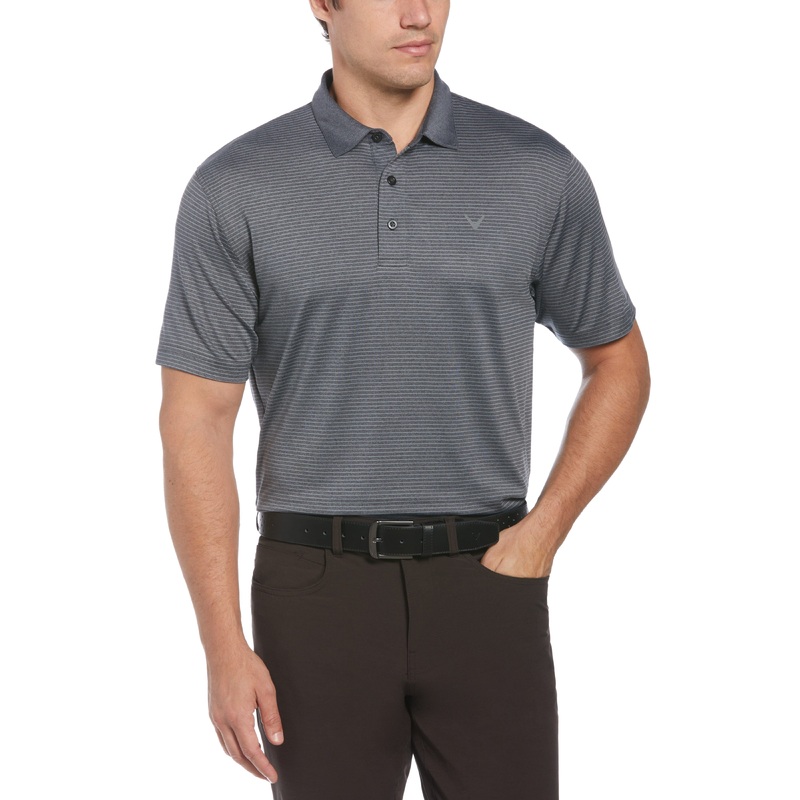 Men’s Heather Micro Stripe Golf Polo