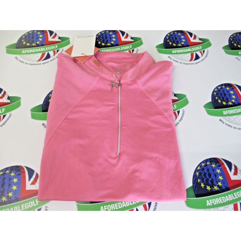 Swing Out Sister Simone Cap Pink Glow Polo Shirt UK Size XL