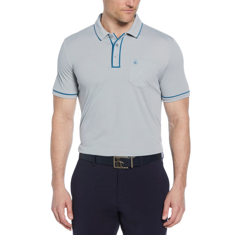 Men’s QR Code Earl Polo|Quarry Heather|White|XS|S|M|L|XL|XXL