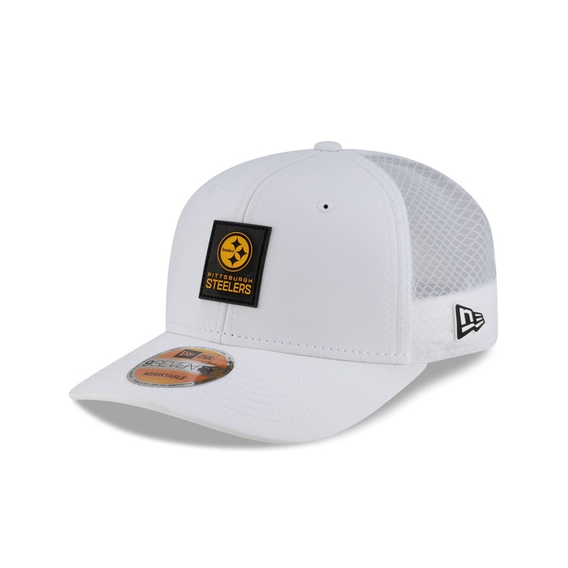 Pittsburgh Steelers 2025 Sideline Hot Weather White 9SEVENTY Trucker Hat