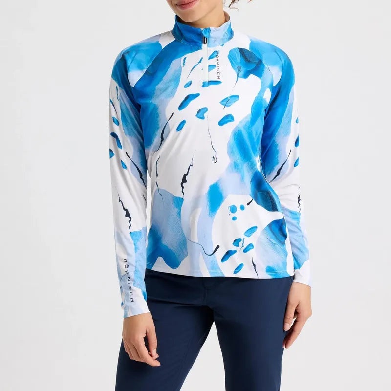 Rohnisch Addy L/S Top – Blue Aquarelle