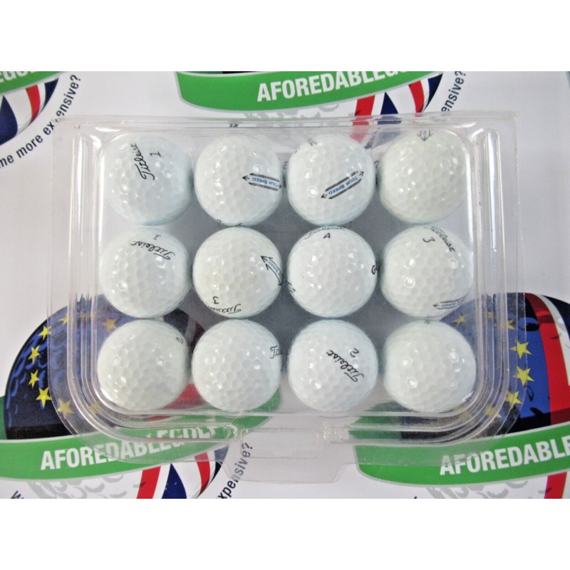 12 Titleist Tour Speed White Golf Balls Pearl/Pearl 1 Grade