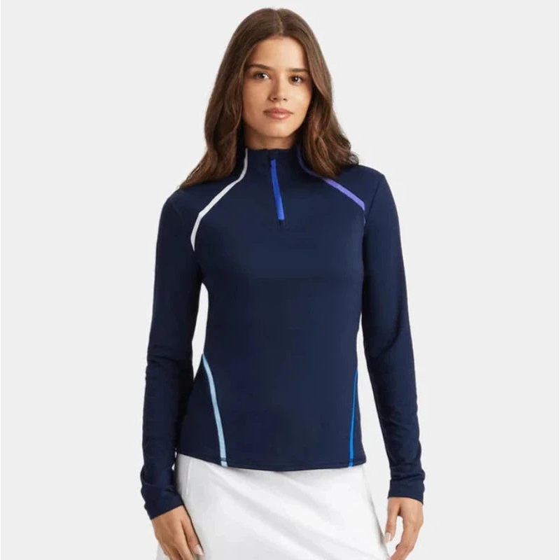 G/FORE Colour Block Zip Sweater – Twilight