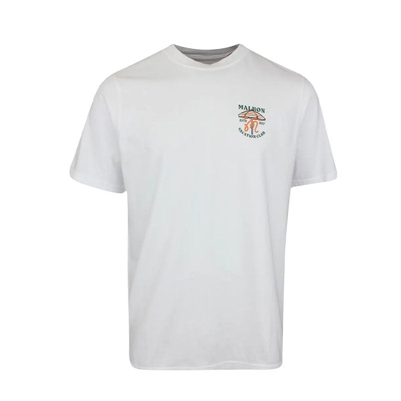 MALBON GOLF Vacation Club Men’s T-Shirt (White)