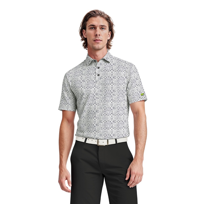 Men’s Abstract Texture Printed Polo