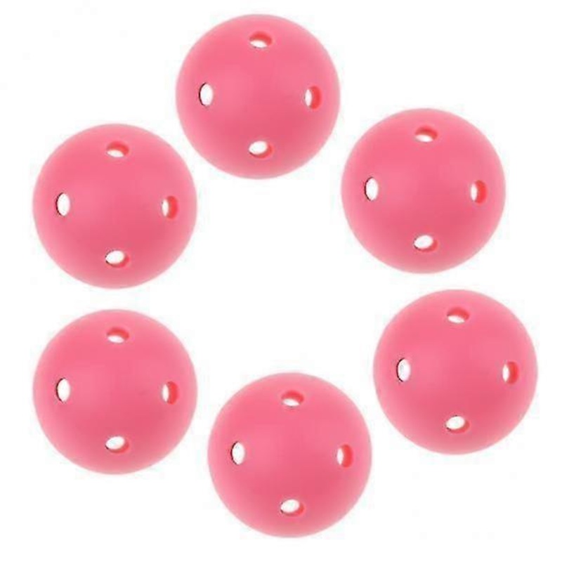 20×6 Pieces Perforated Golf Balls Indoor Home Practice Training Golf Ball Pink