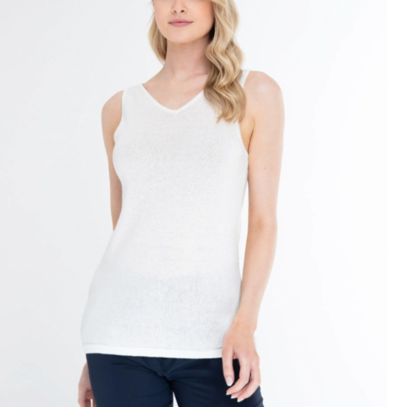 Alashan Cashmere 2-Way Tank – Ivory