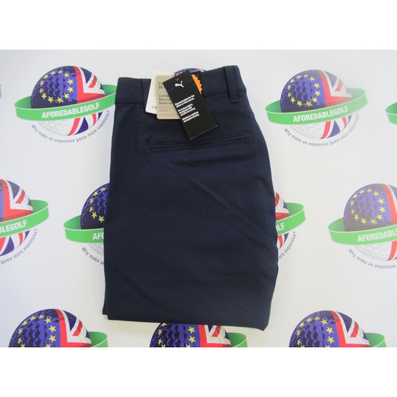 Puma Dealer Tailored Golf Trousers Navy Blazer Waist 38 X Leg 32