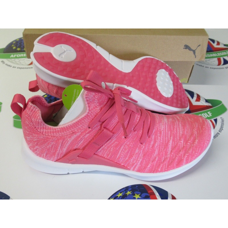 Puma Ladies Laguna Fusion Knit Golf Shoes Sunset Pink-White UK Size 4.5