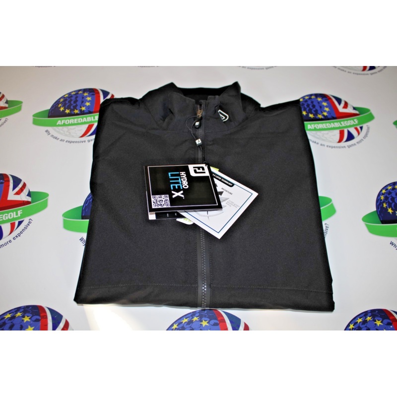 Footjoy Hydrolite X Full Zip Black Waterproof Golf Jacket Uk Size Small