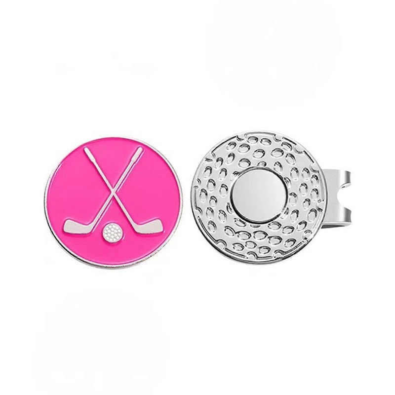 Golf Balls Markers for Men Women Removable Attaches Easily to Golf Hat Golf Balls Marker with Standard Magnetic Hat Clip  rose red