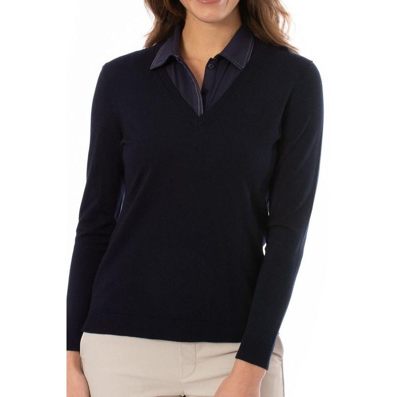 Golftini V-Neck Sweater – Navy