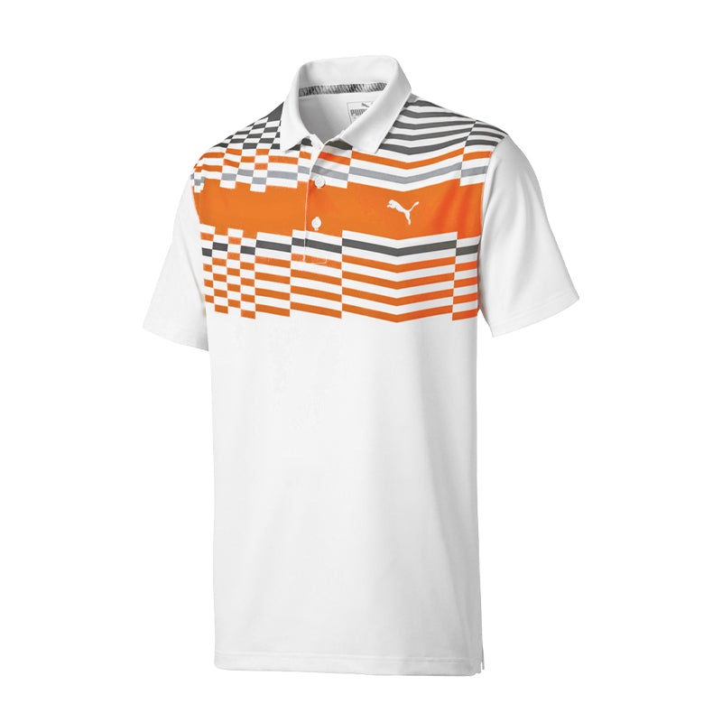 PUMA Road Map Men’s Polo (White/Orange)
