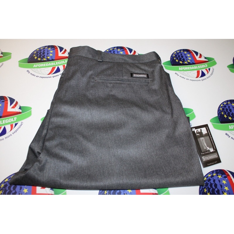 Stromberg Golf Trousers Dark Grey Waist 40 X Leg 29