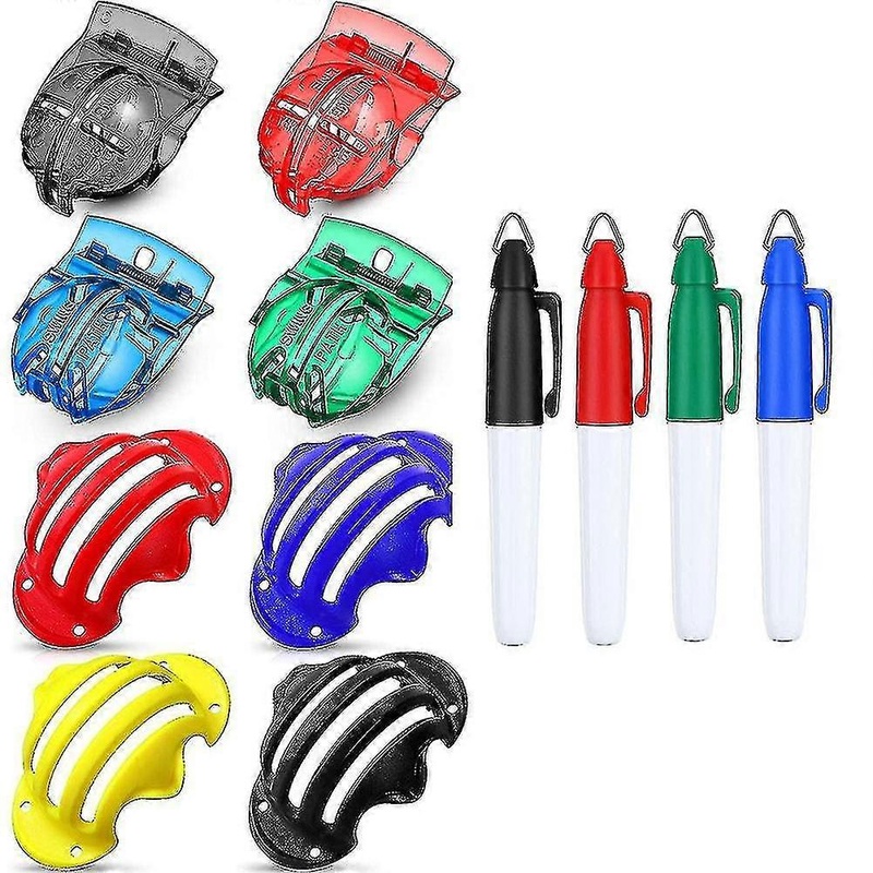 8 Pcs Golf Ball Markers Golf Line Drawing Tools Lined Ball Marker Clip Golf Marker Putter Tool With