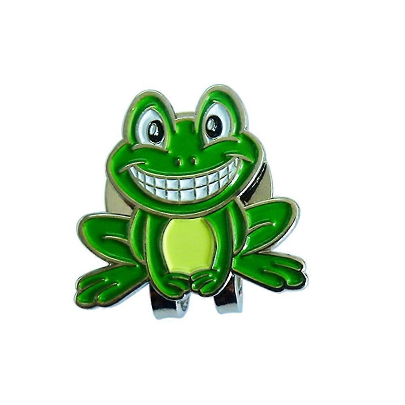 Ball Marker Hat Clip Frog Shape Hat Clip Accessories 2Pcs Green Metal Magnetic Attachment Daily Use