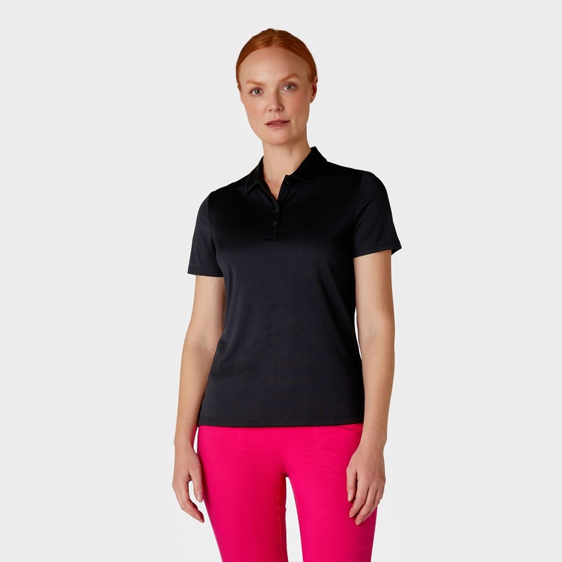 Callaway Ladies Black Tournament Short Sleeve Golf Polo