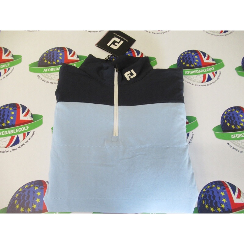 Footjoy Chill Out Xtreme Thermal Quilted Jacket Navy/Sky Blue UK Size Medium