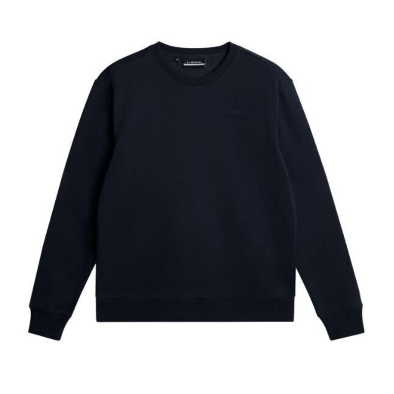 J.Lindeberg Alpha Pima Cotton Black Crew Neck Sweater UK Size XL