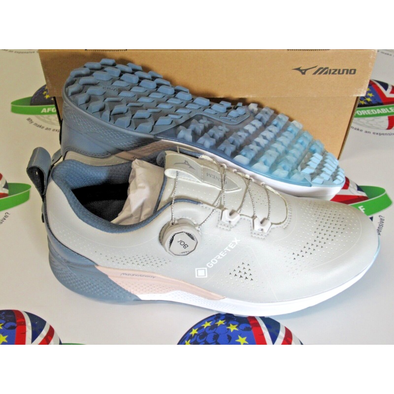 Mizuno Genem Wg Gore-Tex Boa Waterproof Golf Shoes Grey/China Blue UK Size 7.5