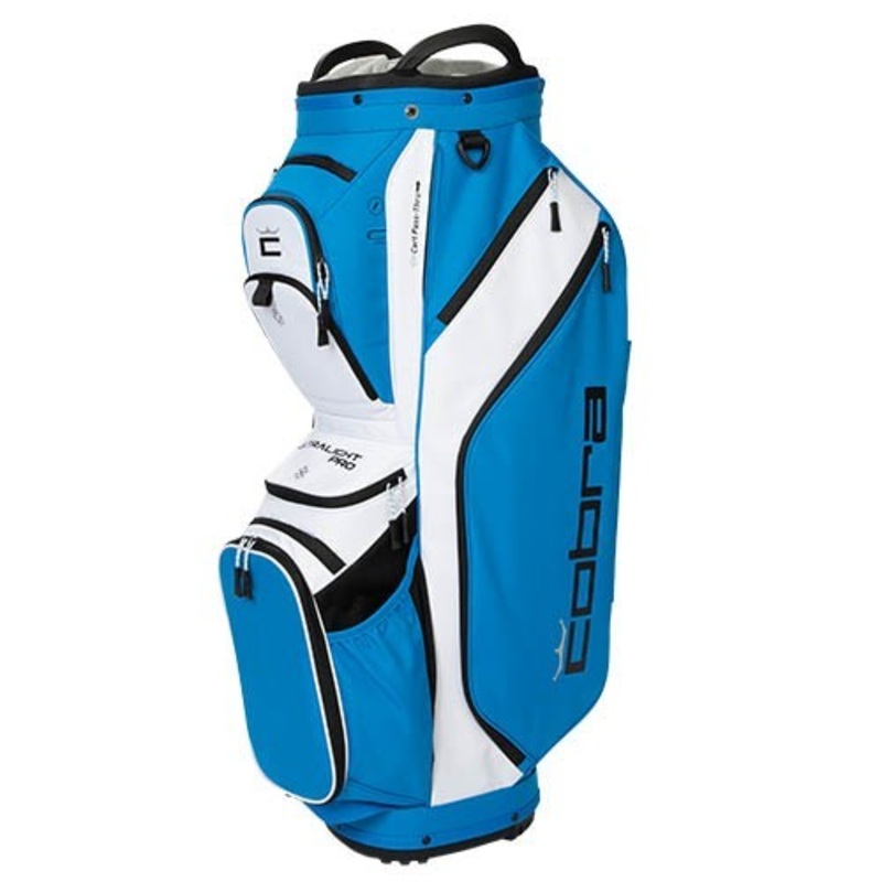 new cobra ultralight pro cart bag electric blue/white