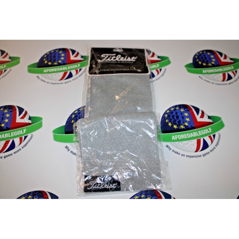 Titleist Players 16 x 32  Grey Microfibre golf towel