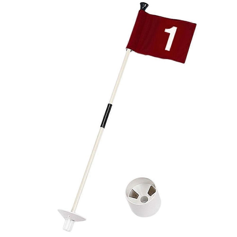 Golf Accessory Golfing Number Flag Drainage Hole Cylindrical Shape For Golf Practice 1Set