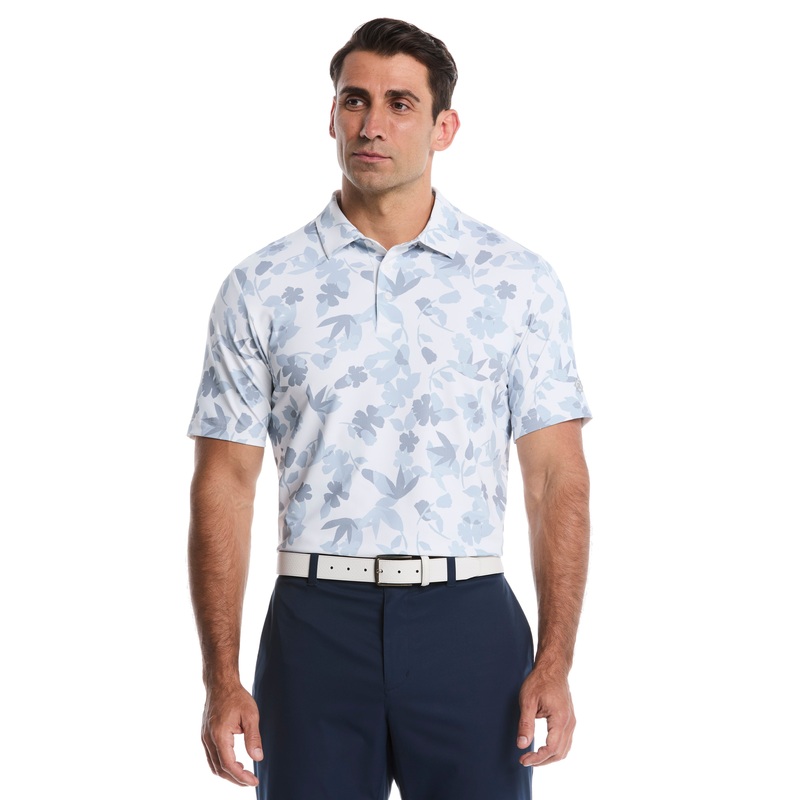 Men’s Floral Print Golf Polo|White|XS|S|M|L|XL|XXL|XXXL