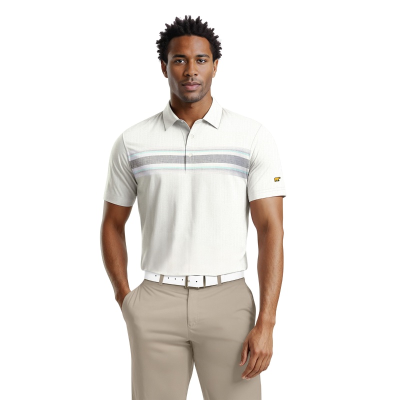 Men’s Striped Polo|White|S|M|L|XL|XXL|XXXL