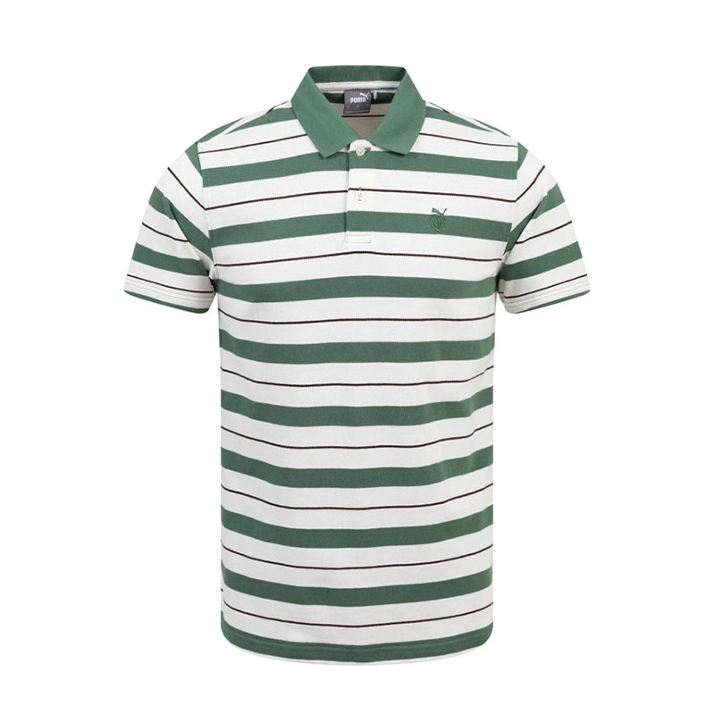 PUMA x QGC Sunday Stripe Men’s Polo (White/Green)